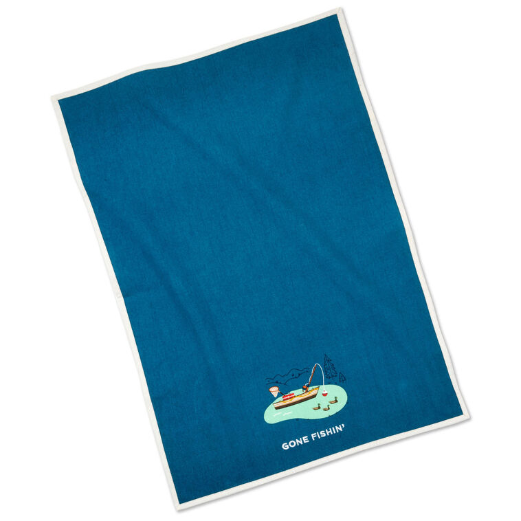 Gone Fishing Tea Towel