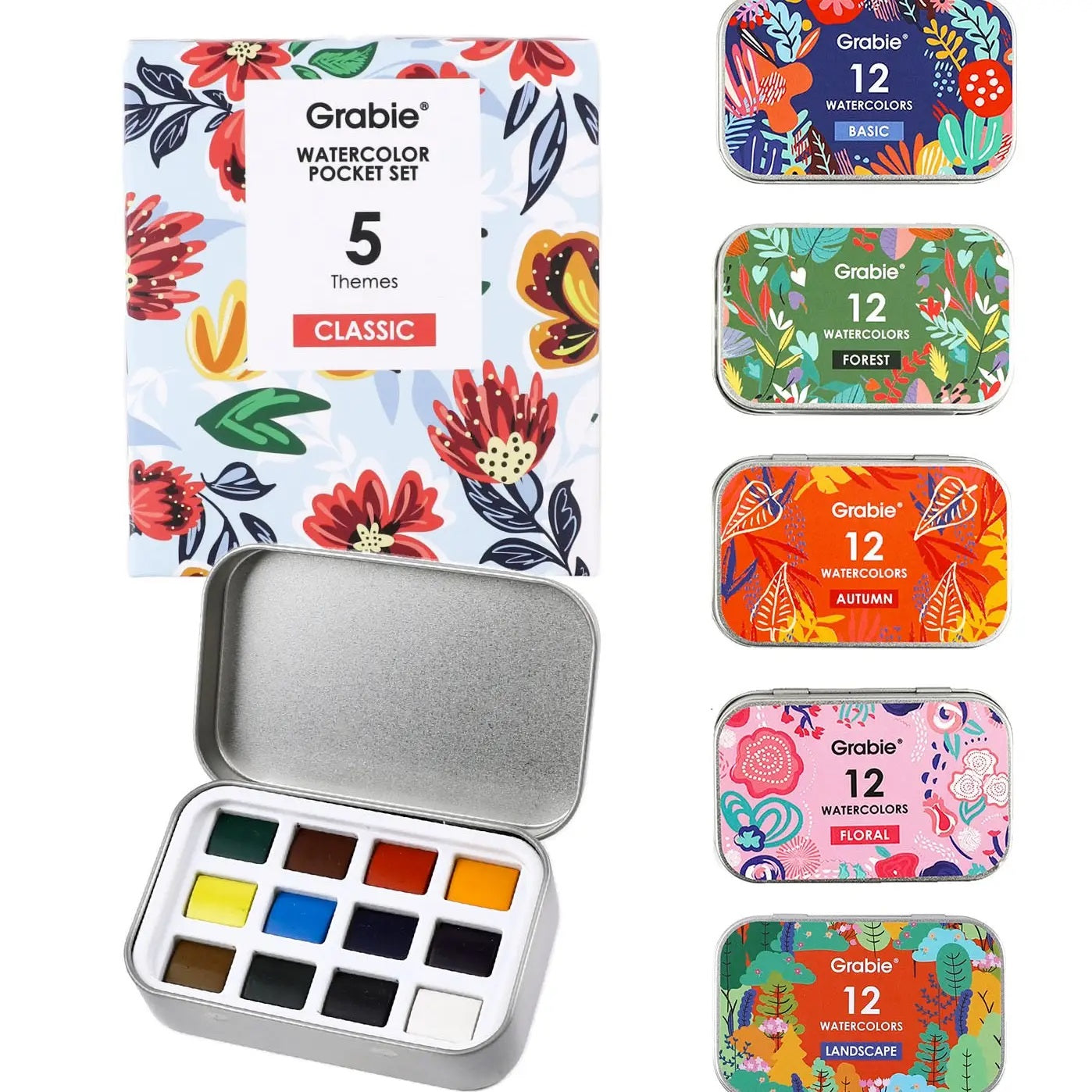 Themed Watercolor Pocket Set / Click for Selection