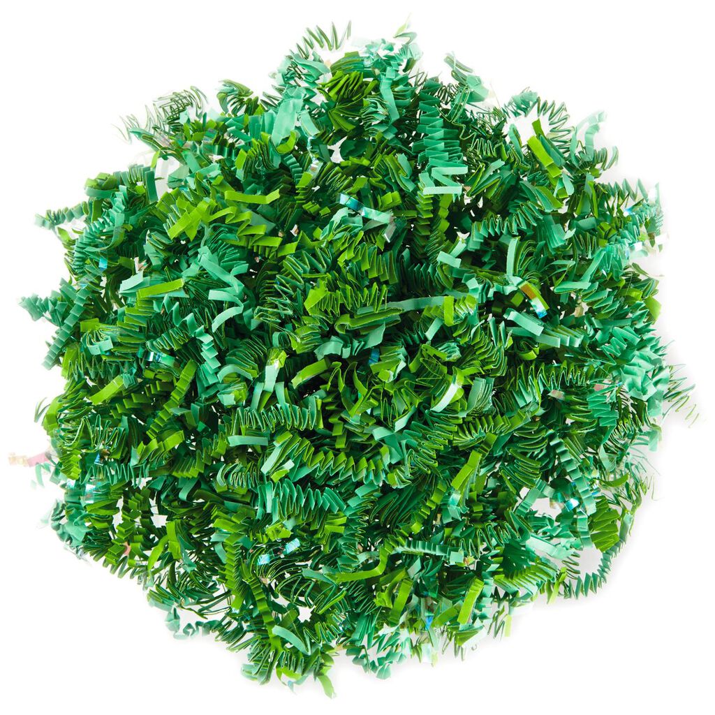 Green and Iridescent Shredded Paper