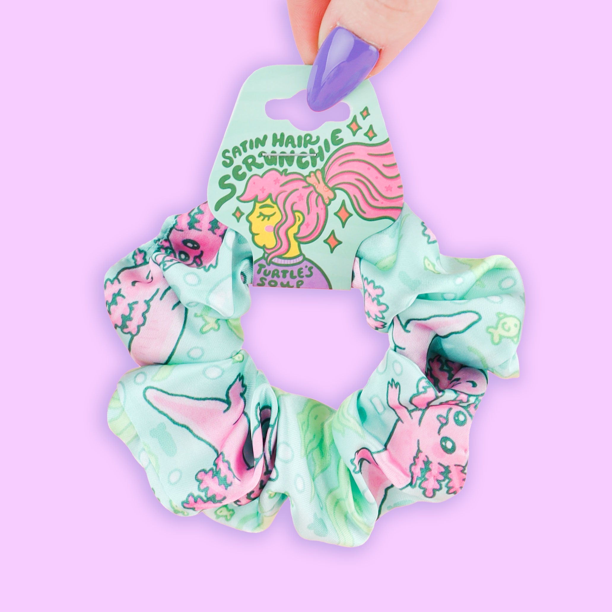 Axolotl Hair Scrunchie