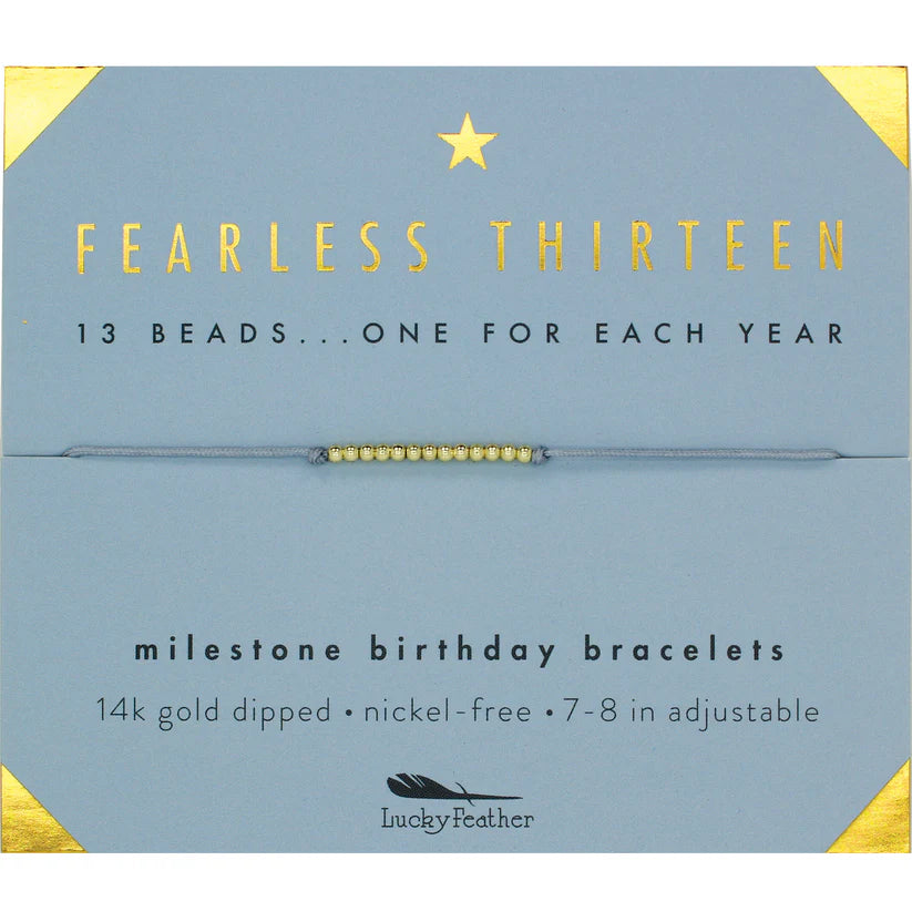Milestone Birthday Bracelet - Fearless Thirteen