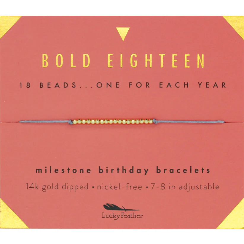 Milestone Birthday Bracelet - Bold Eighteen