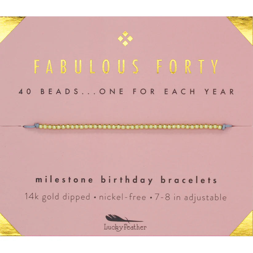 Milestone Birthday Bracelet - Fabulous Forty