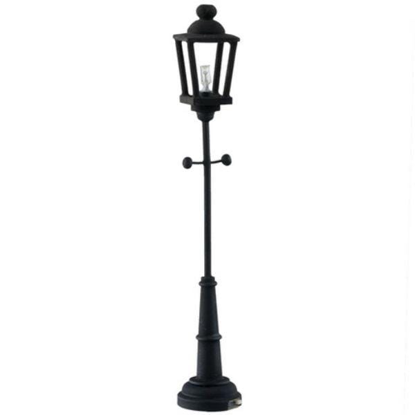 Battery-Operated Dollhouse Miniature Black Yard Lamp