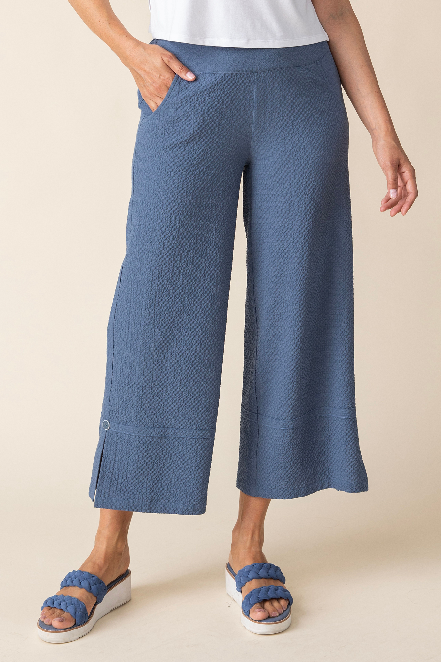 Pucker Weave Crop Pant | 50% Off