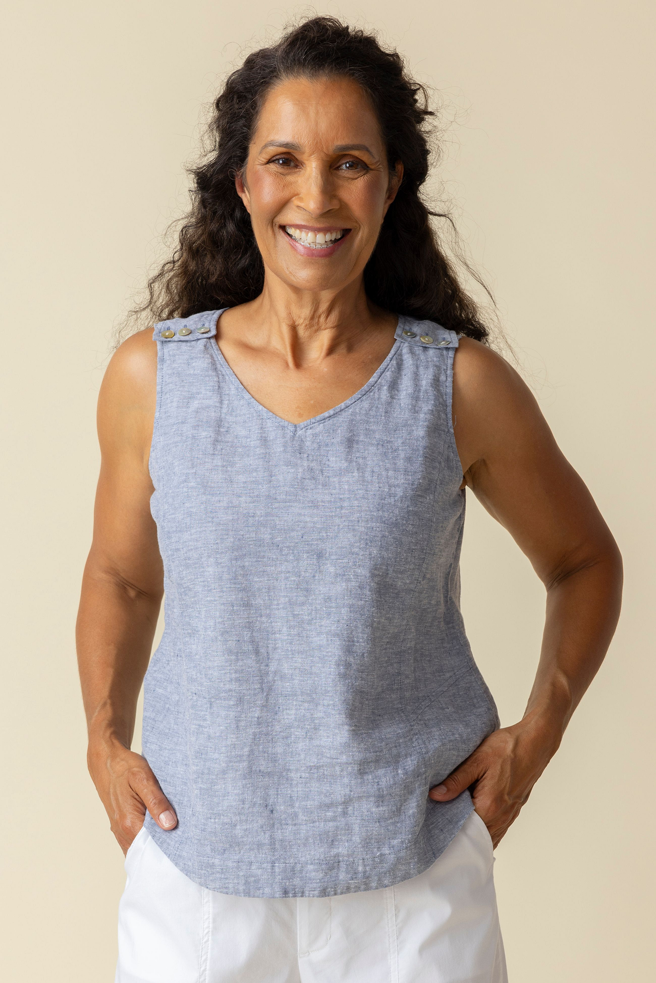 Freshen Up Linen Tank | 50% Off