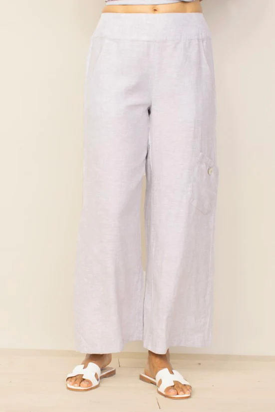 Linen Cafe Flood Pant | 50% Off