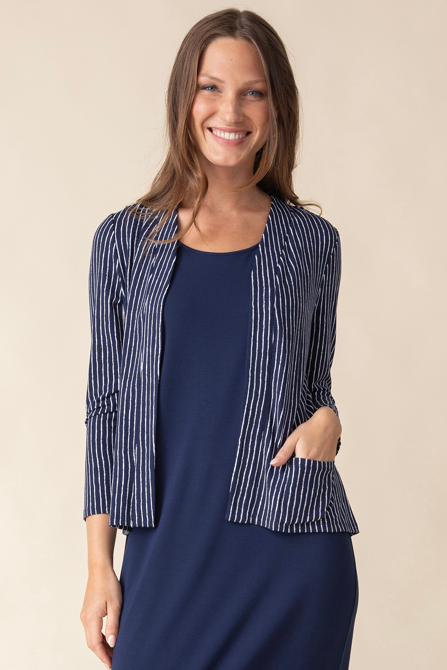 Core Travel Bamboo Stripe Jacket | 50% Off