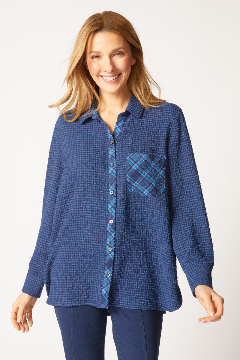 Plaid Boyfriend Pocket Shirt