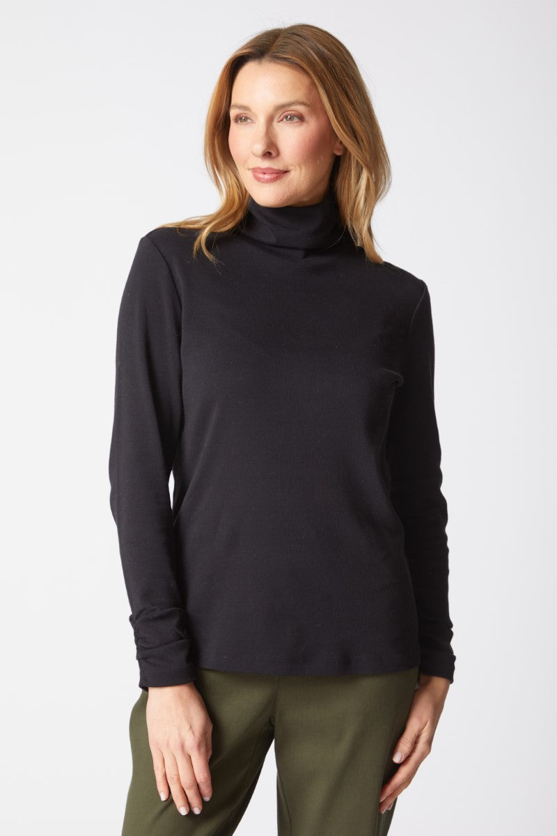 Ruched Turtleneck