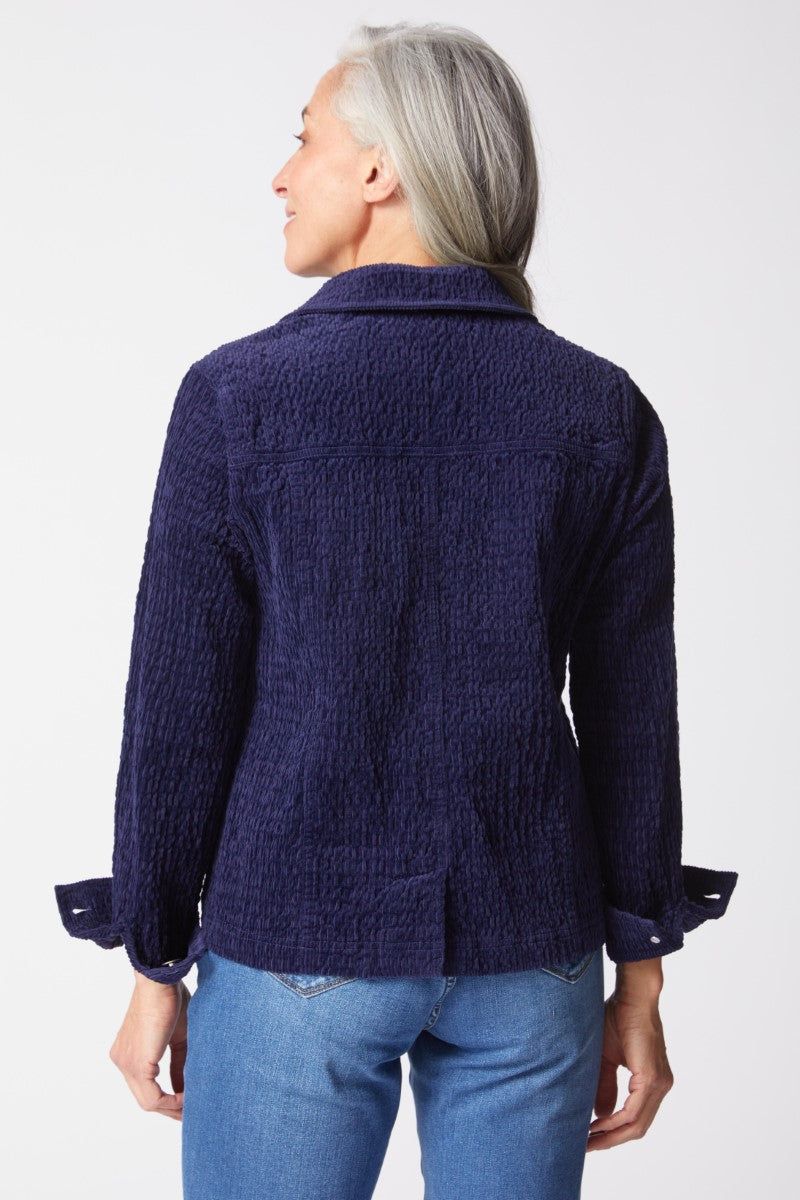 Rustic Stretch Cord Boyfriend Jacket