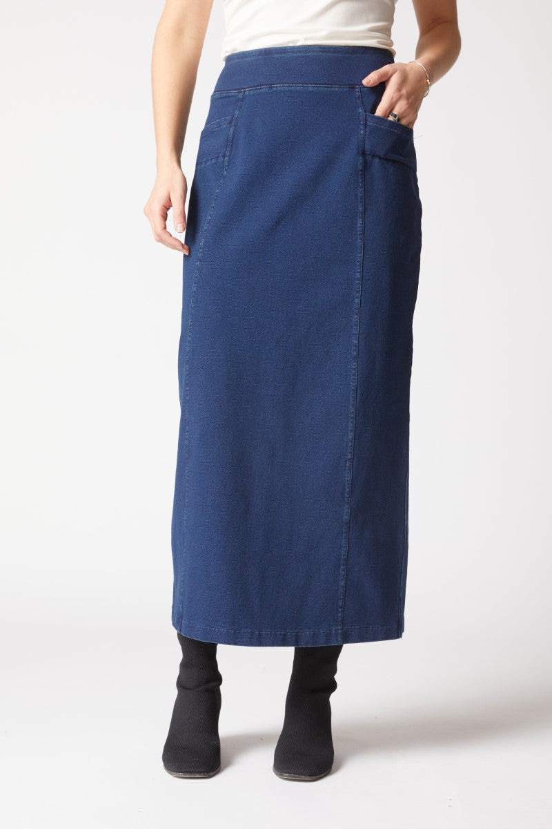 Stonewash Straight Skirt