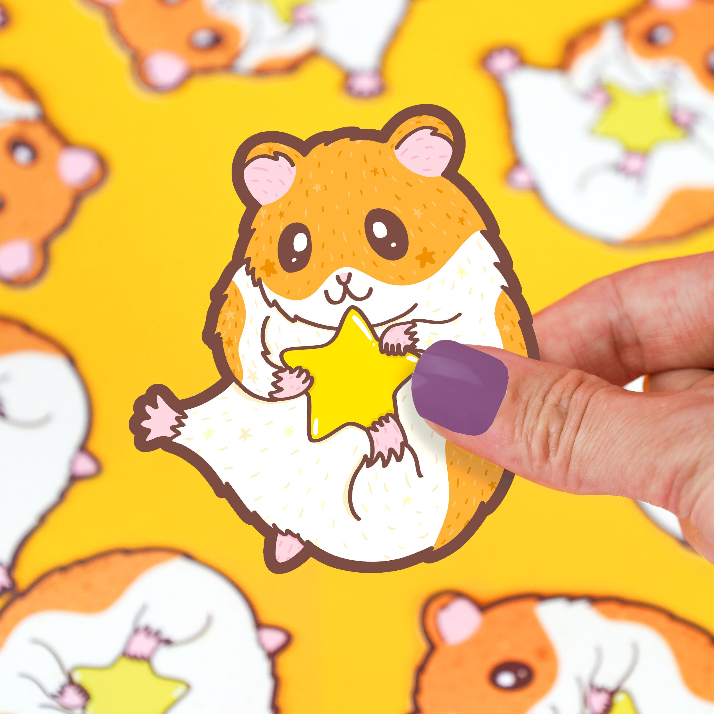 Ultra Super Cute Hamster Vinyl Decal Sticker