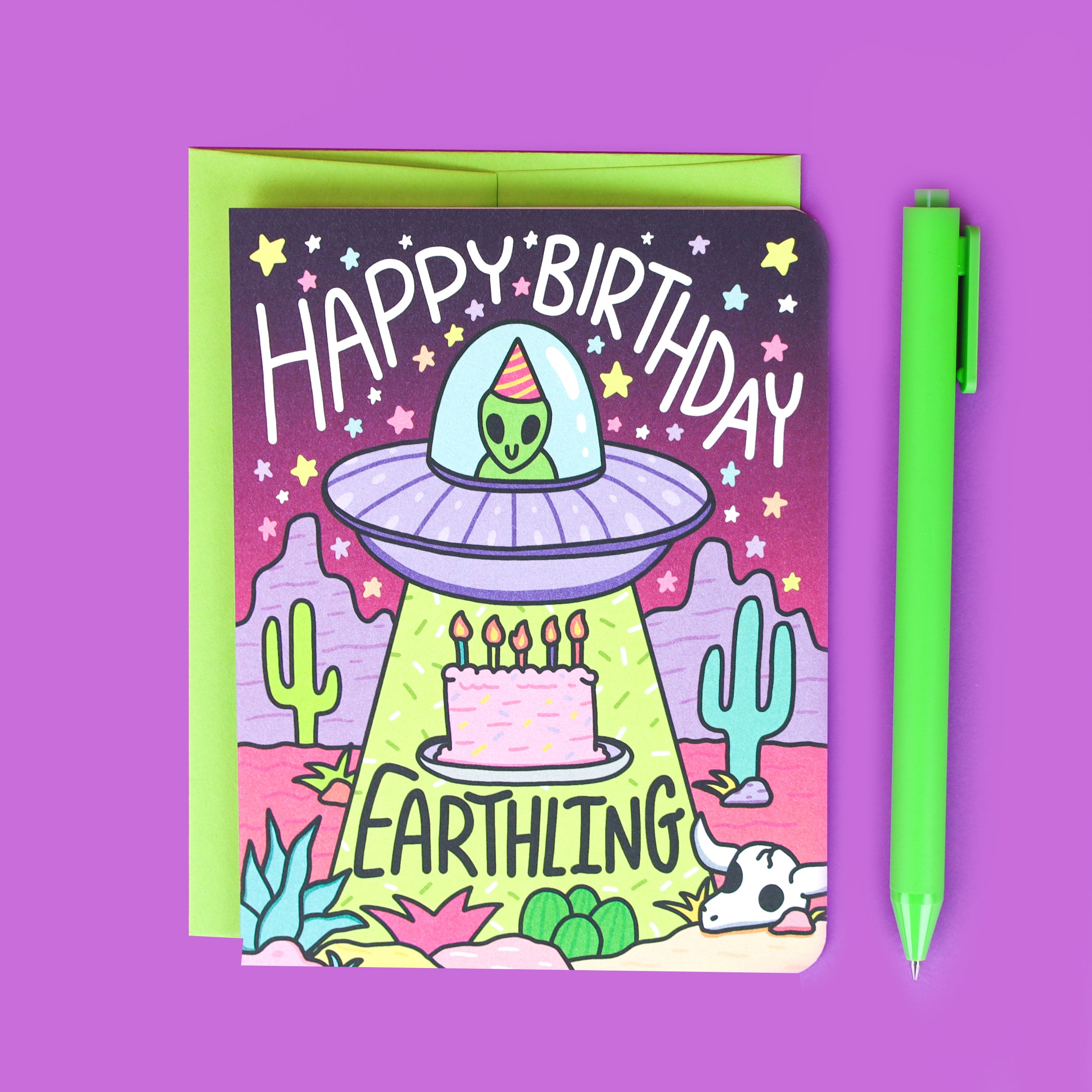 Happy Birthday Extraterrestrial Alien Birthday Card
