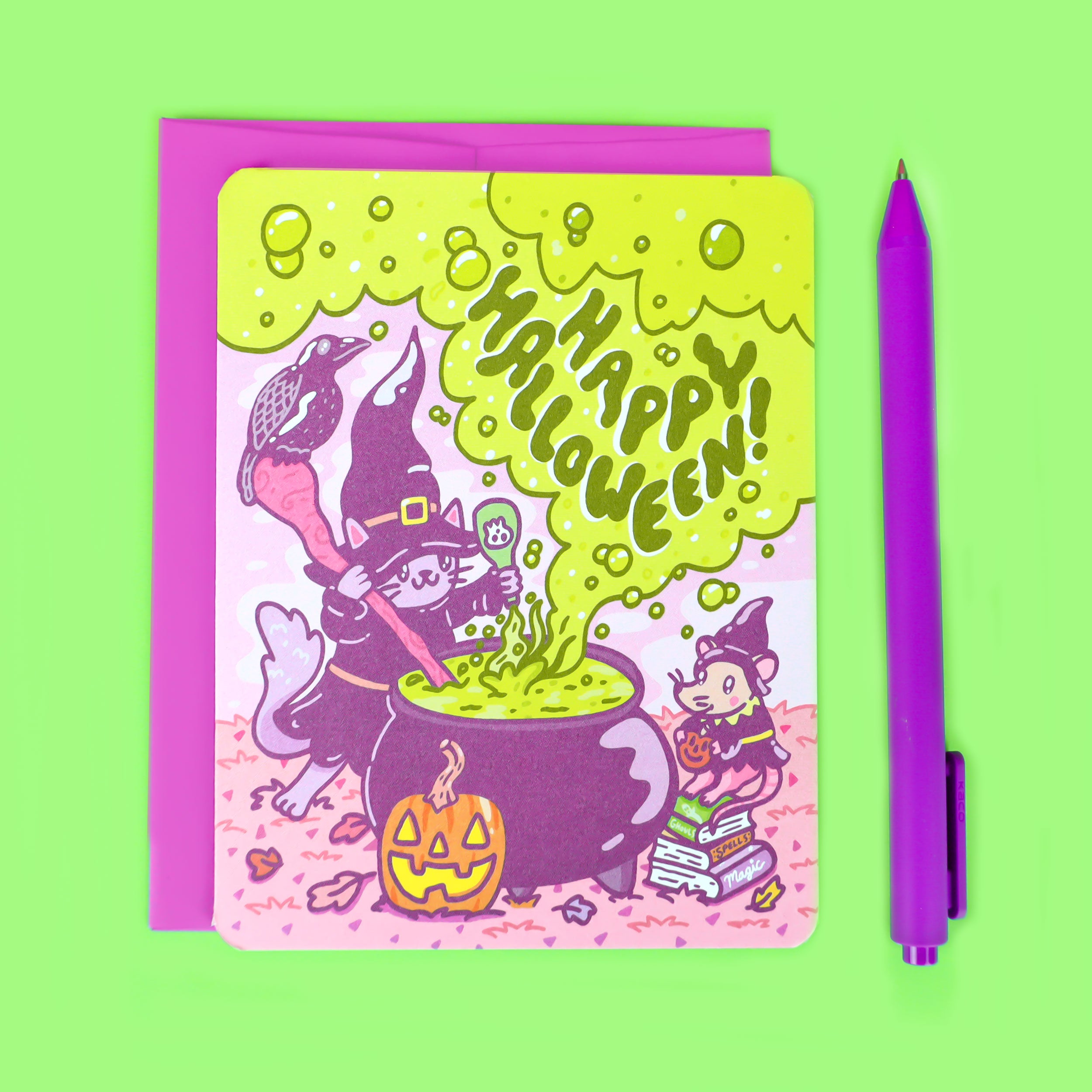 Happy Halloween Witches Brew Card