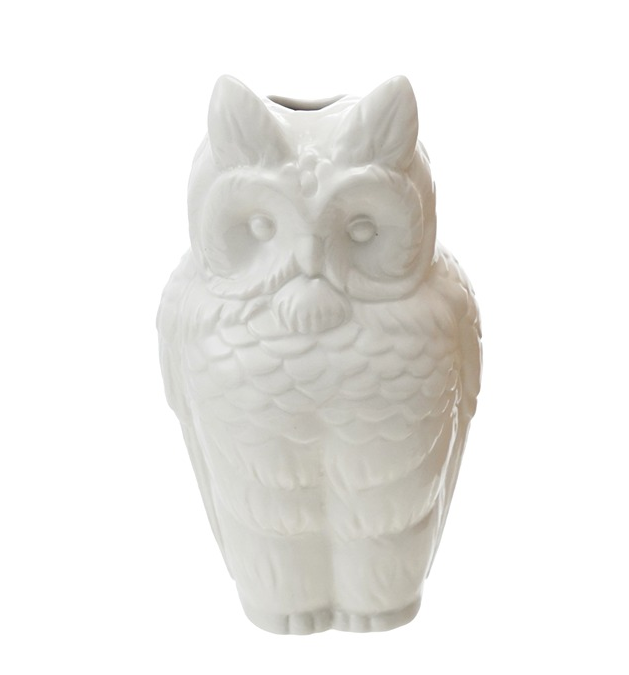Stoneware Owl Vase