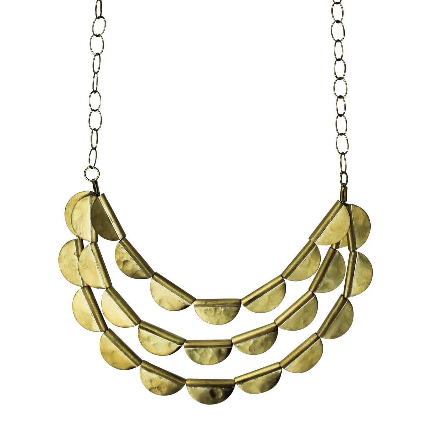 3 Tabbed Rows Necklace