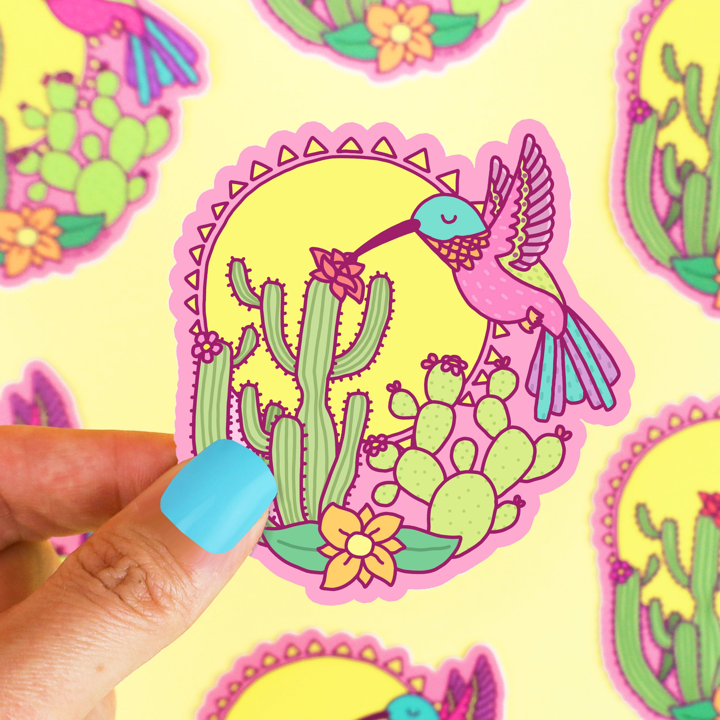 Desert Hummingbird Vinyl Sticker