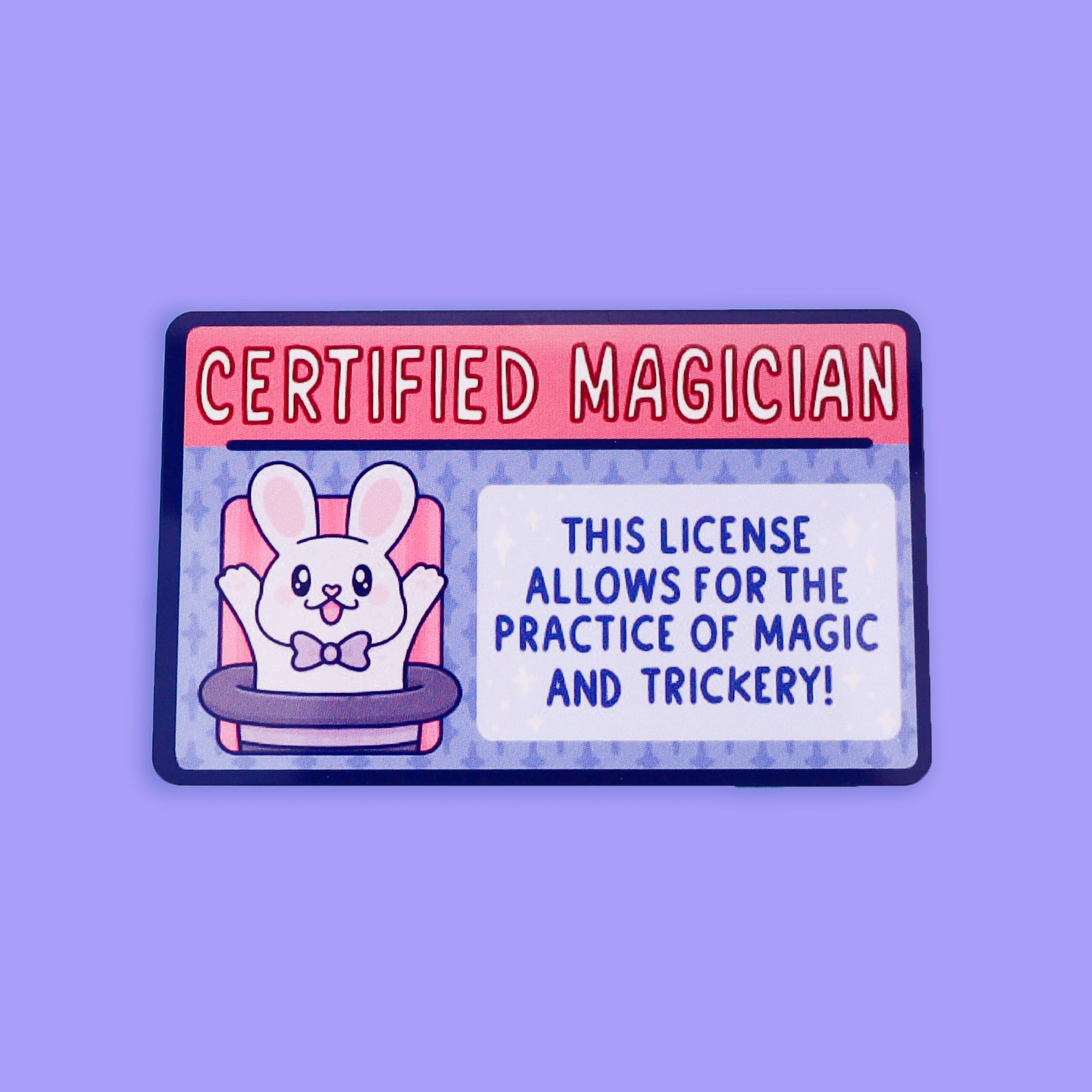 Certified Magician Rabbit Fake Drivers License