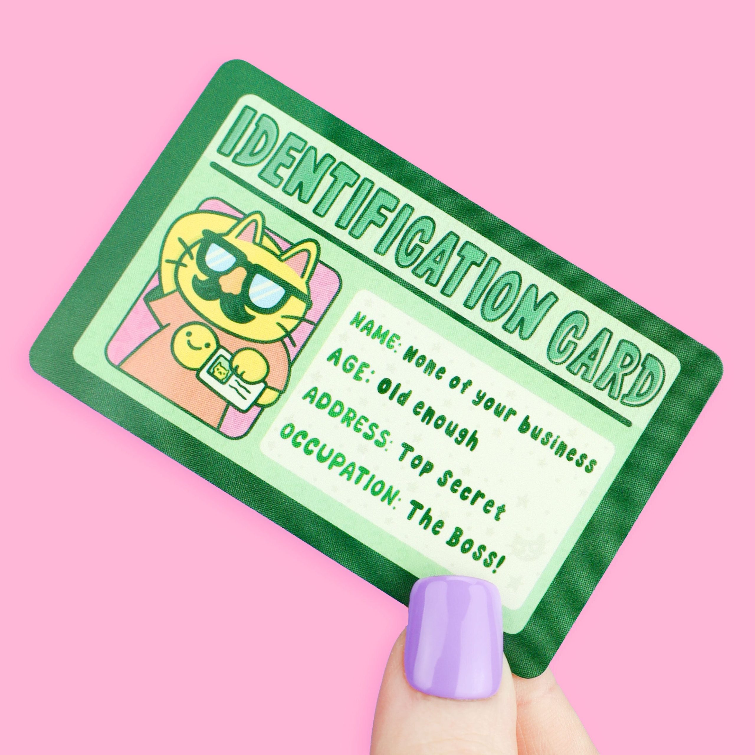 Boss Kitty Fake Drivers License