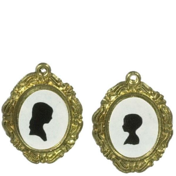 Framed Dollhouse Miniature Silhouette Pictures