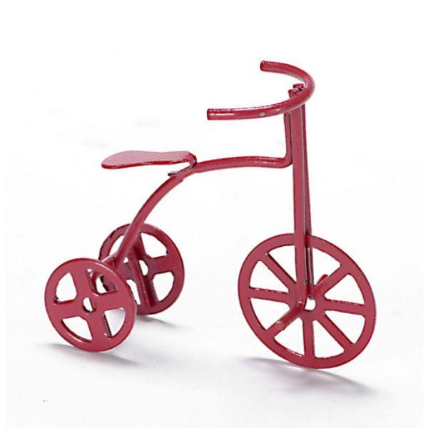 Red Dollhouse Miniature Tricycle