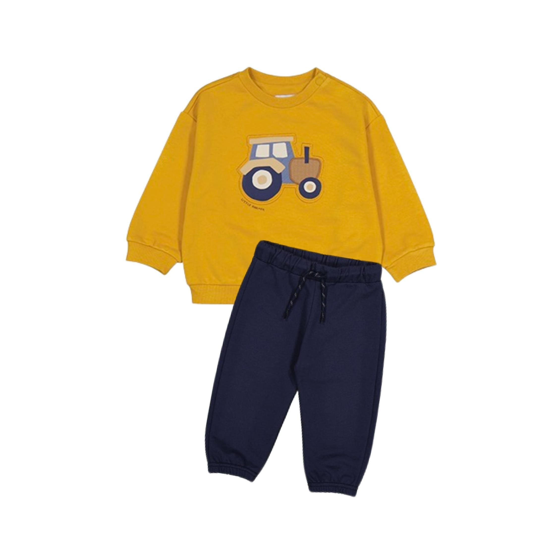 Mustard & Navy Tractor Motif Tracksuit