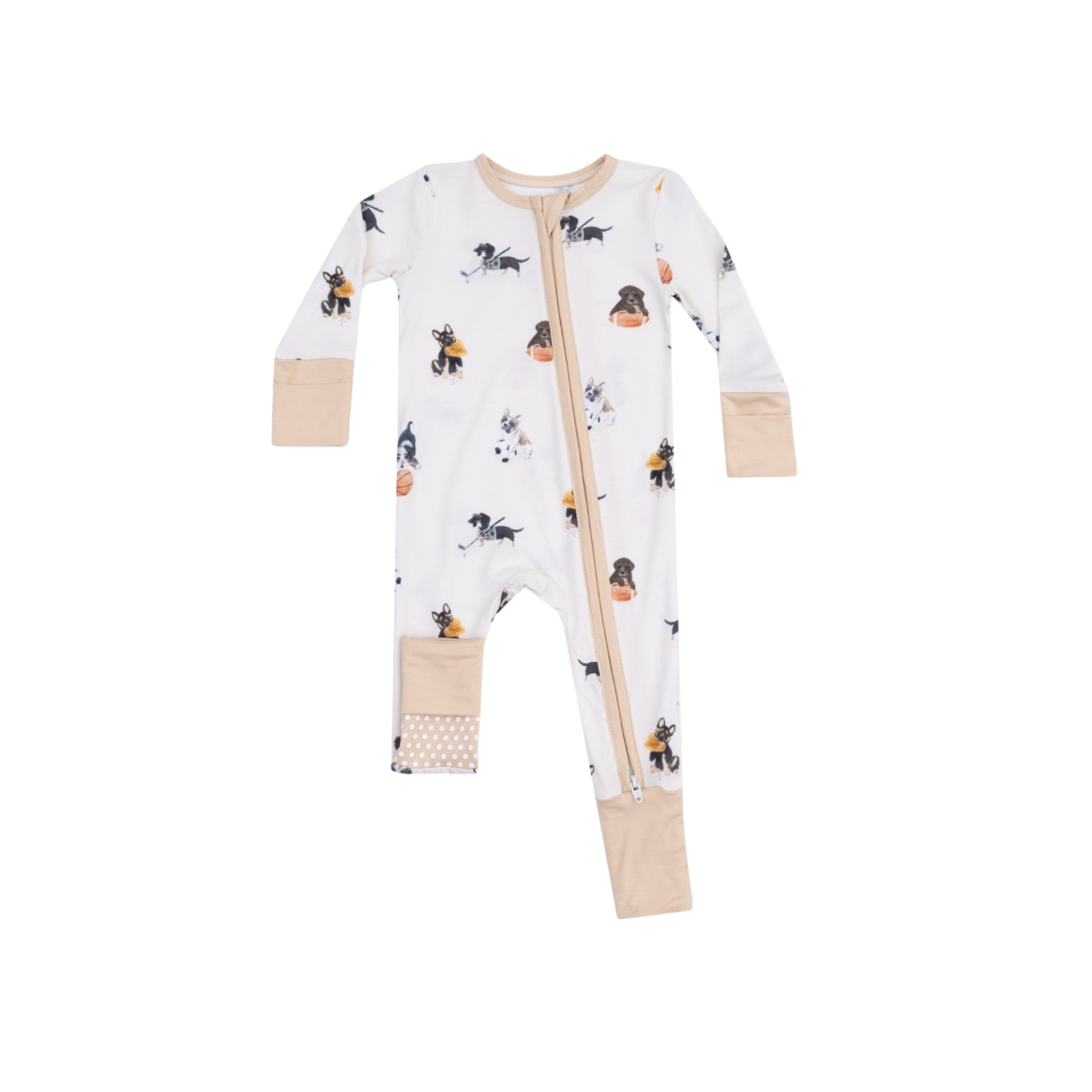 Sporty Puppies 2 Way Zipper Romper