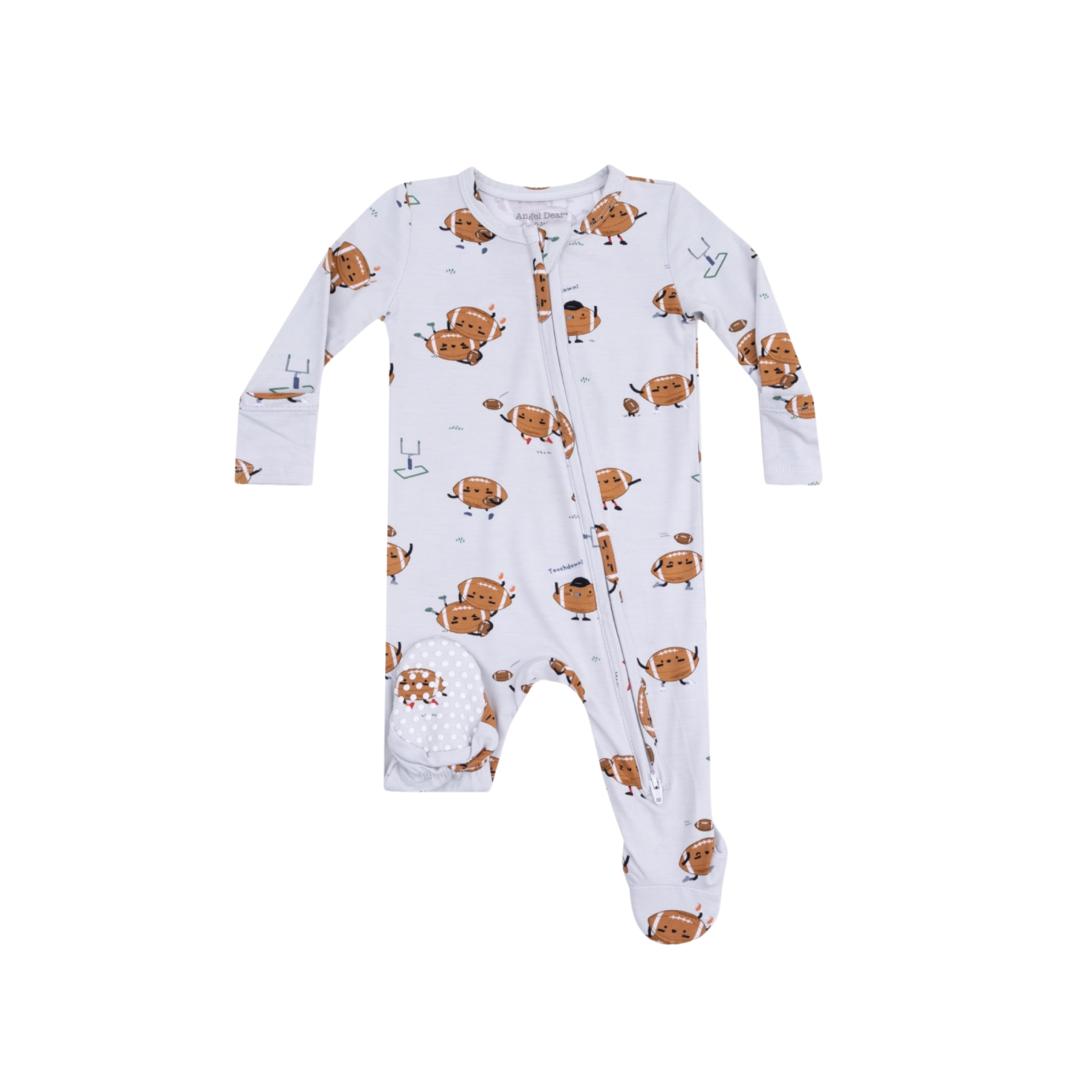 Footballs Playing Football 2 Way Zipper Footie