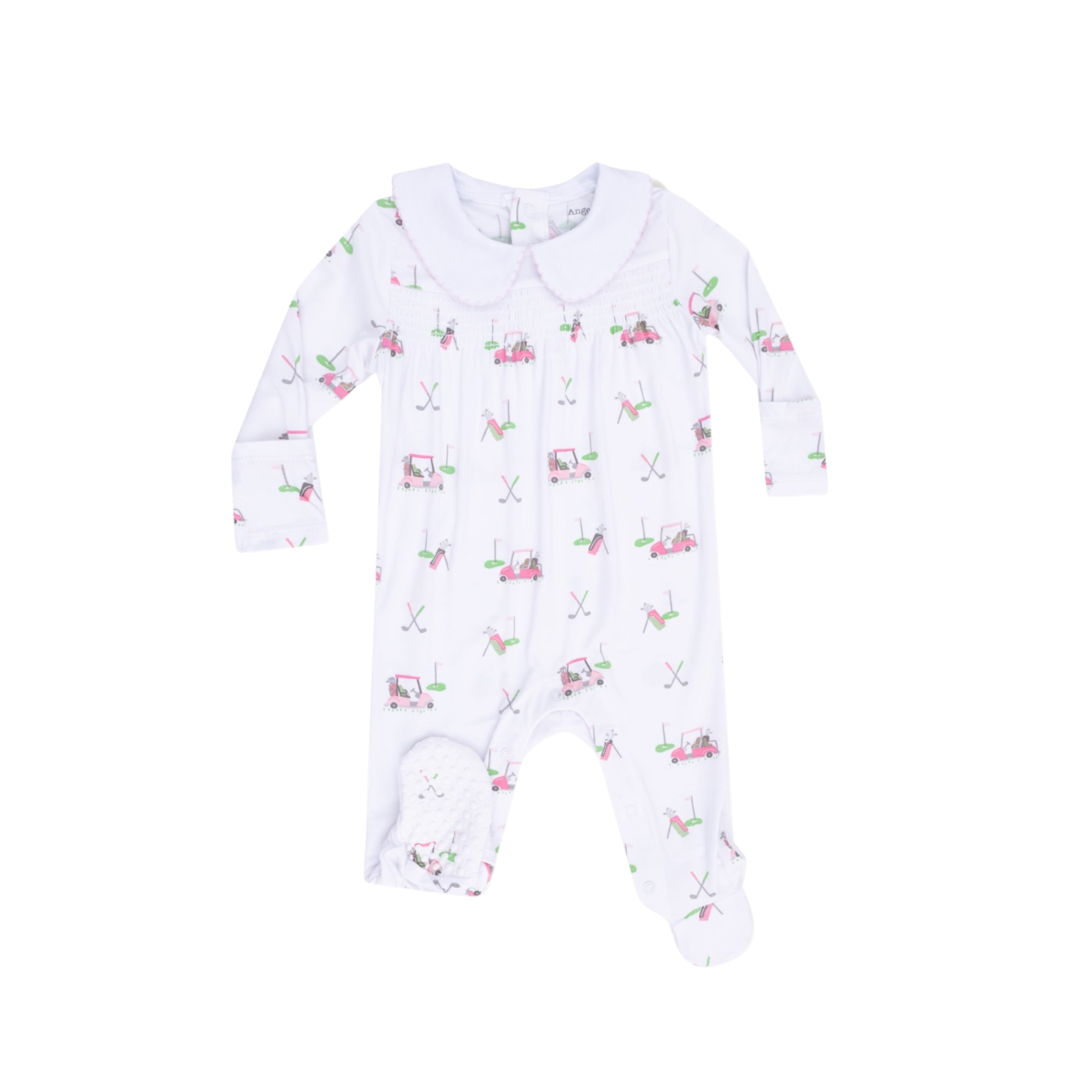 Baby Golf Carts Smocked Peter Pan Collar Footie