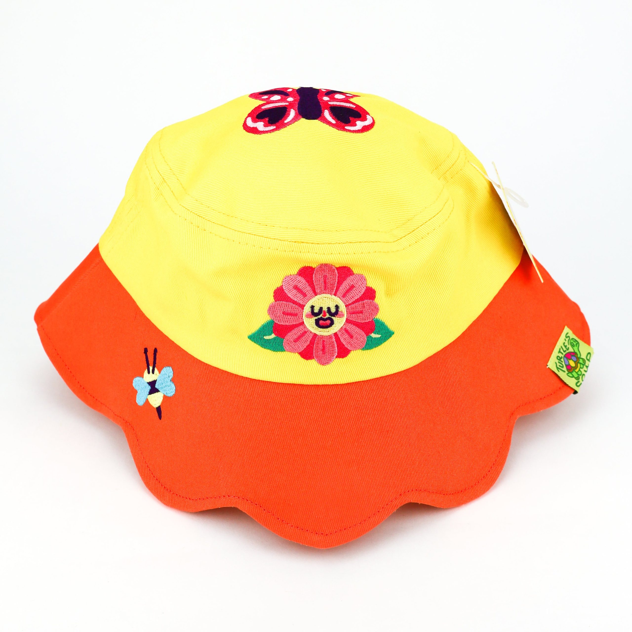 Whimsical Adult Yellow Floral Bucket Hat for Gardening and Festivals