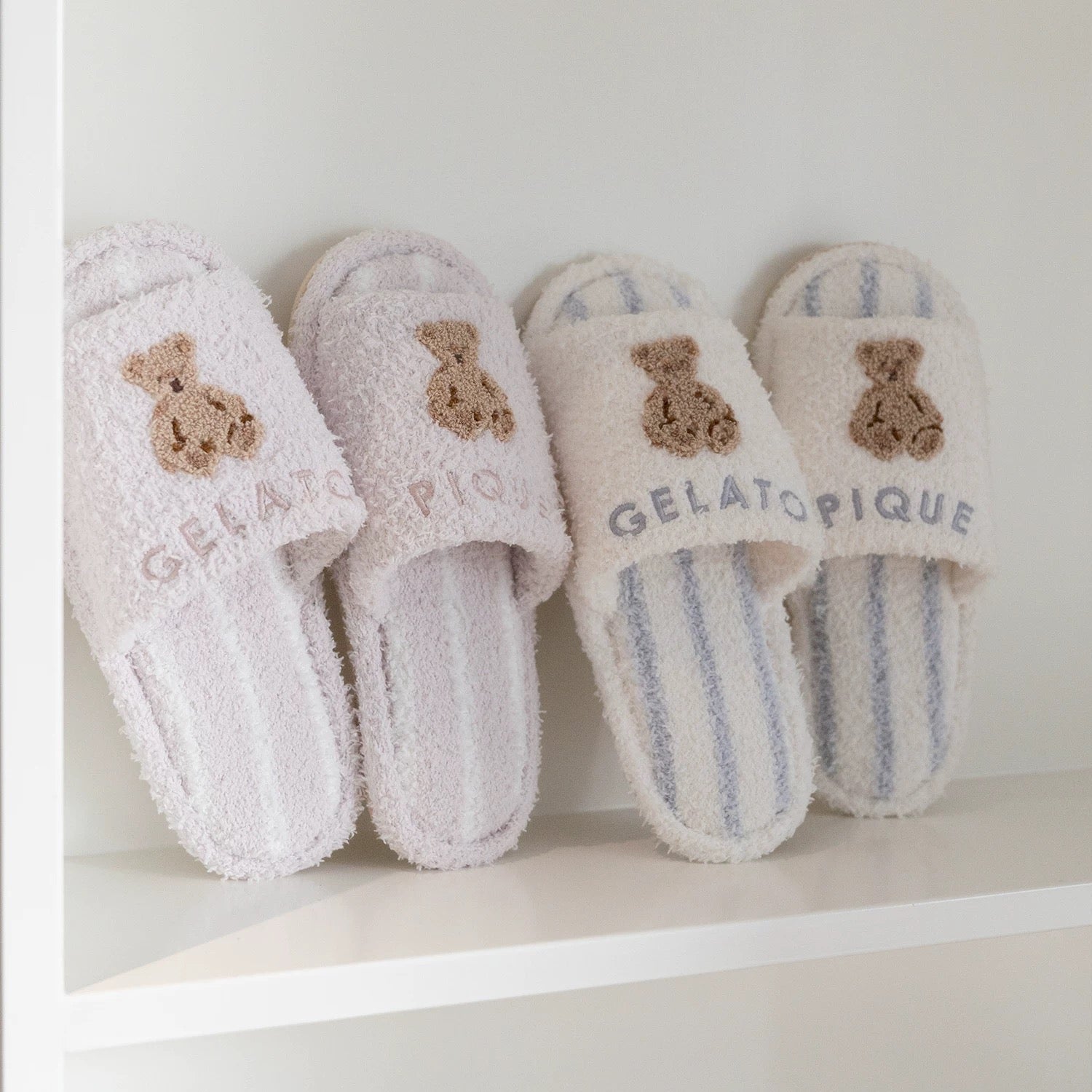 Gelato Pique Teddy Bear Open Slippers