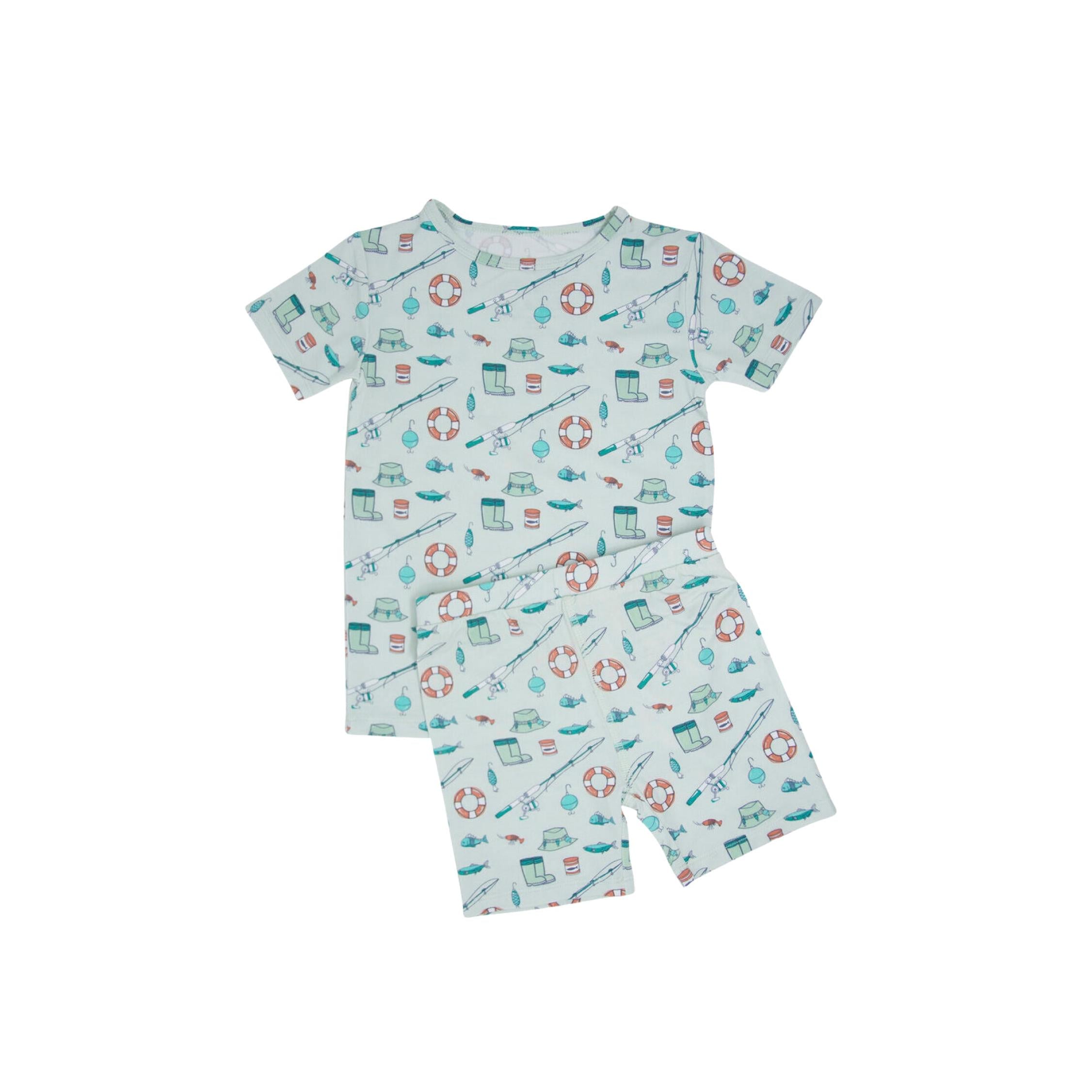 Cast A Line Shirt & Short Boys’ Pajama Set