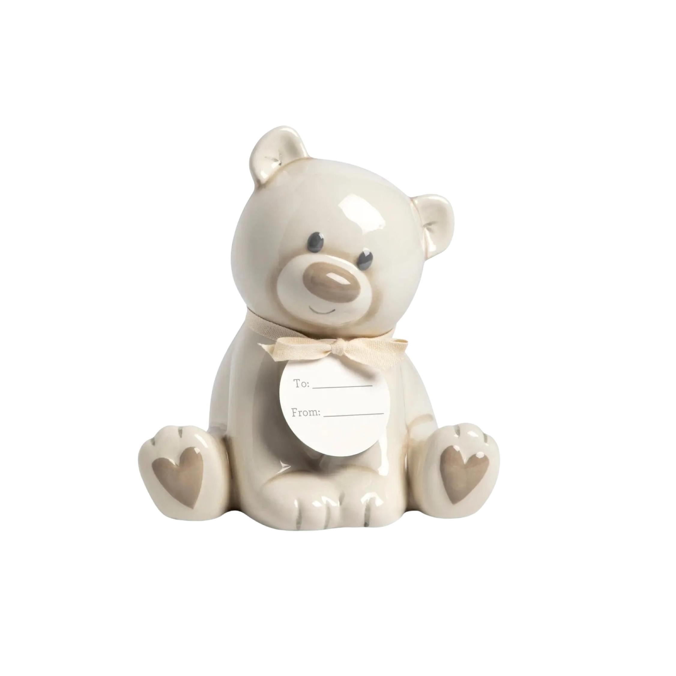 Neutral Teddy Bear Bank