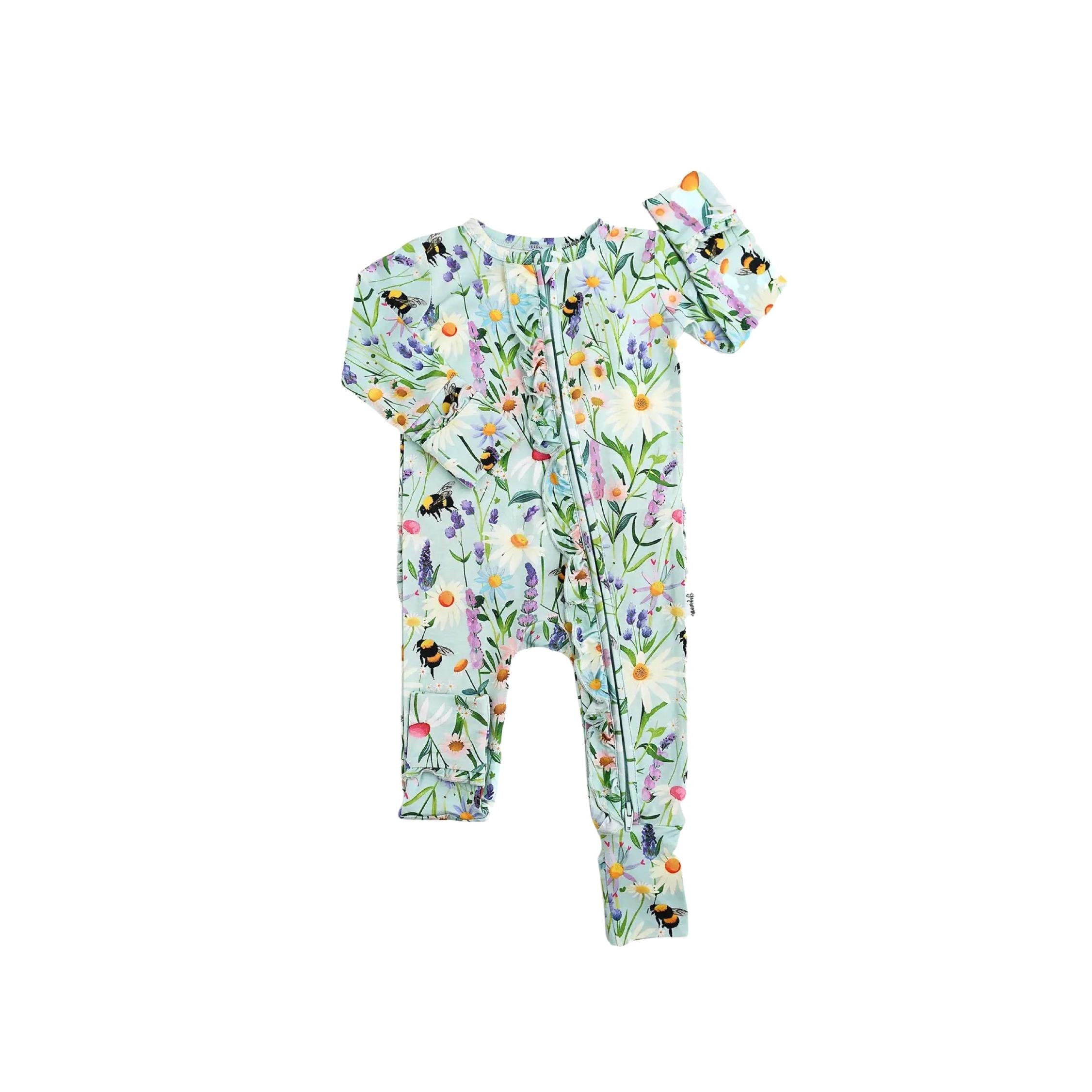 Bumble Ruffle Zipper Convertible Romper
