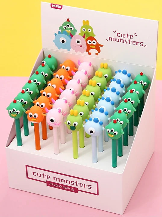 Cute Monsters Retractable Gel Pens