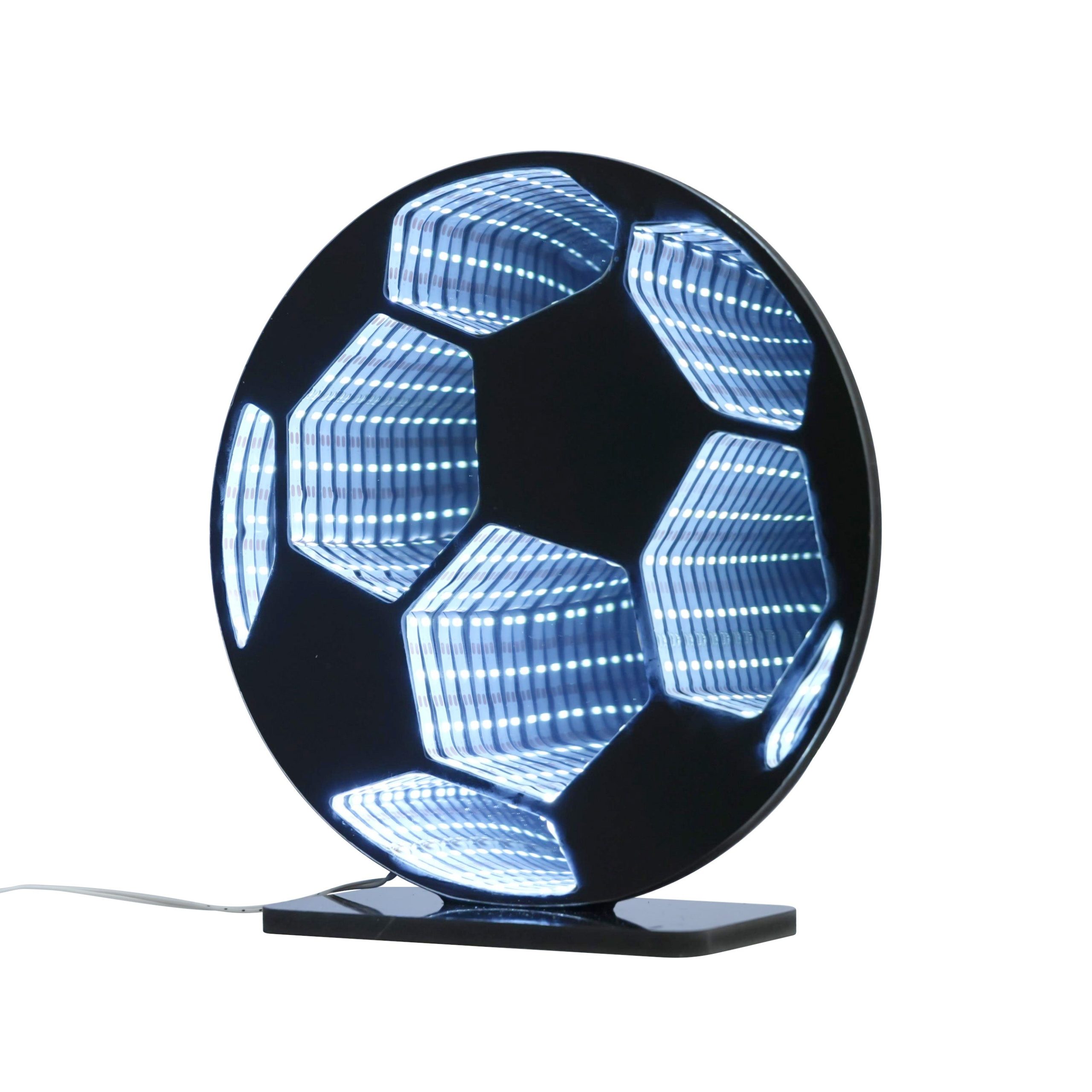 White Soccer Ball Infinity Mirror