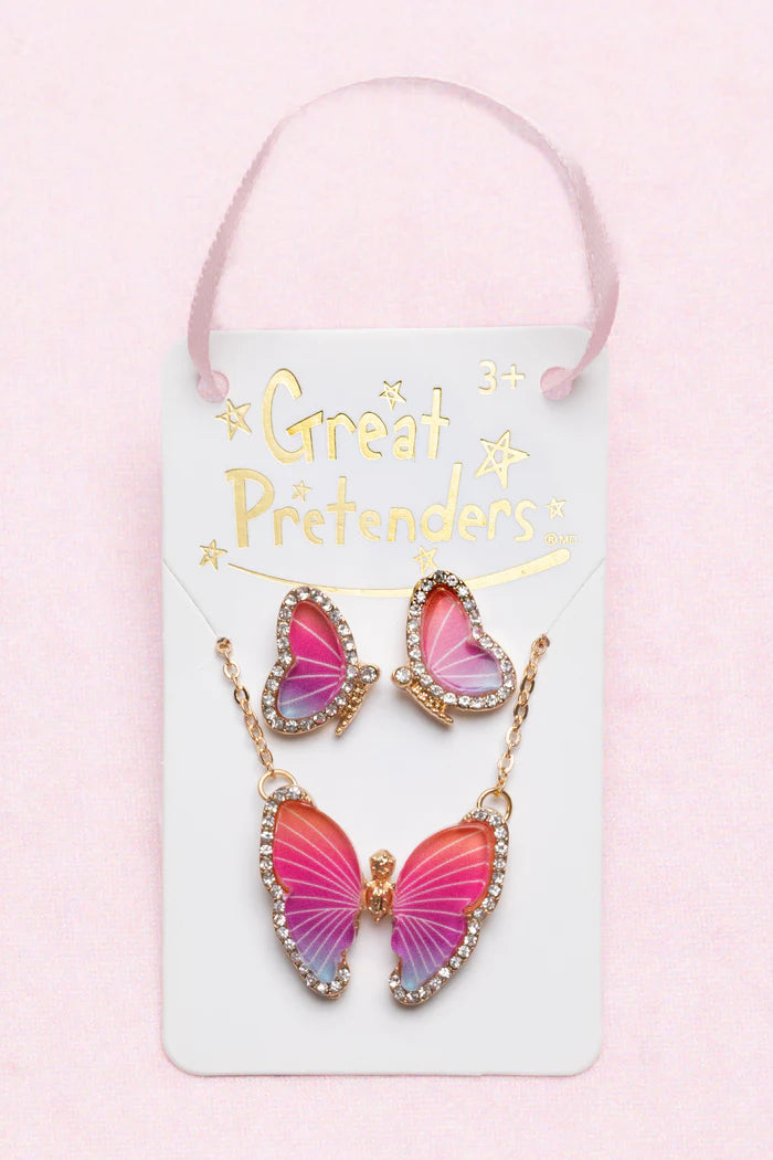 Butterfly Necklace & Earring Set
