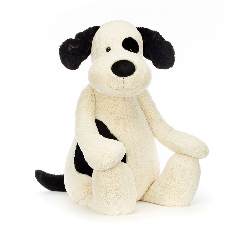 Bashful Black & Cream Puppy Giant Plush