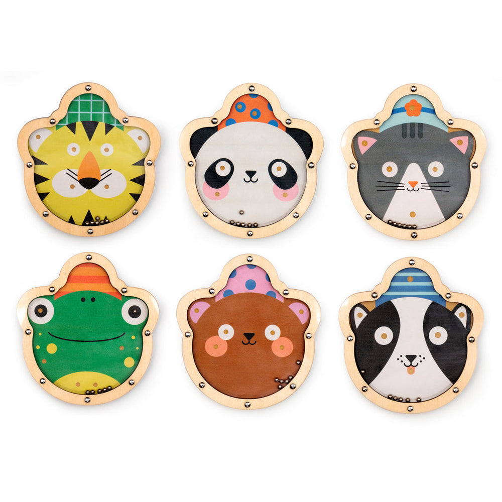 Kidoki Wooden Double-Sided Animal Tilt & Roll Puzzle (Assorted Styles)