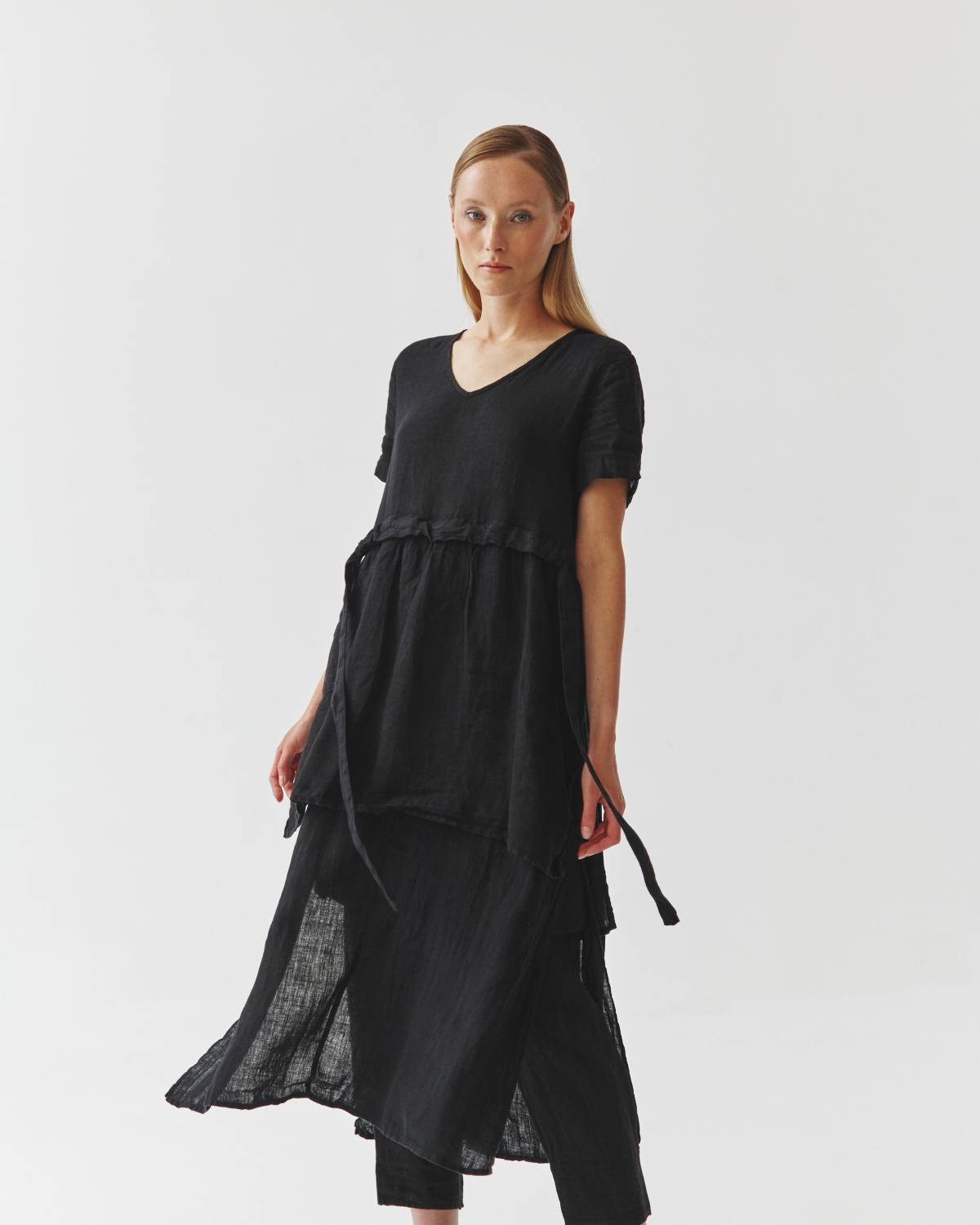 Linen Belted Dress | 50% Off