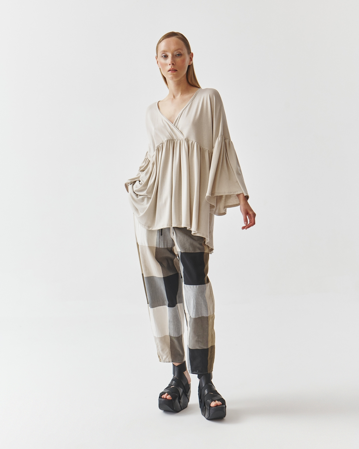 Wide Check Pant | 50% Off
