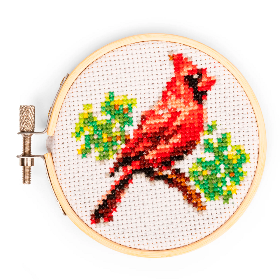 Cardinal Mini Cross Stitch Embroidery Kit