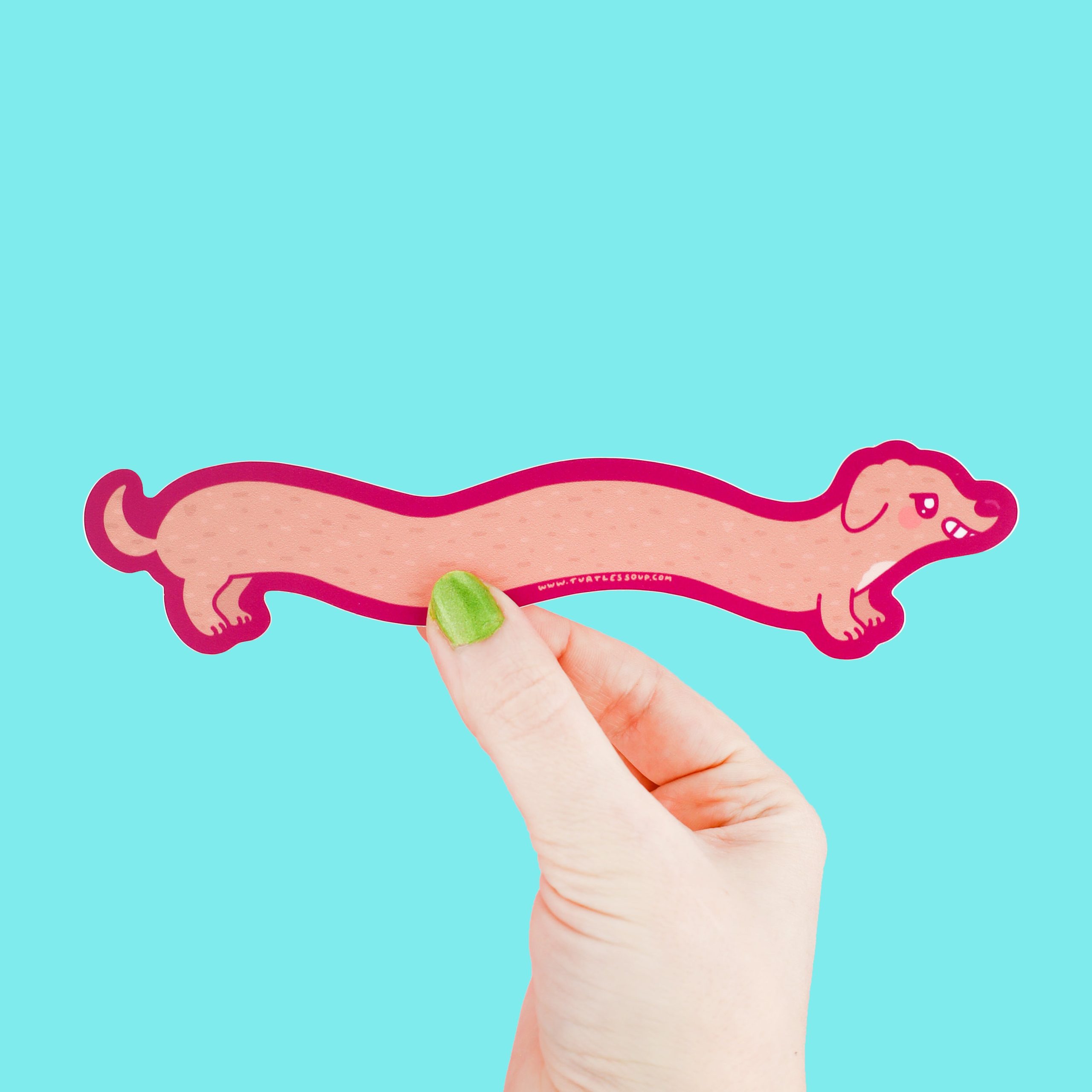 Weenie Dog Long Vinyl Sticker