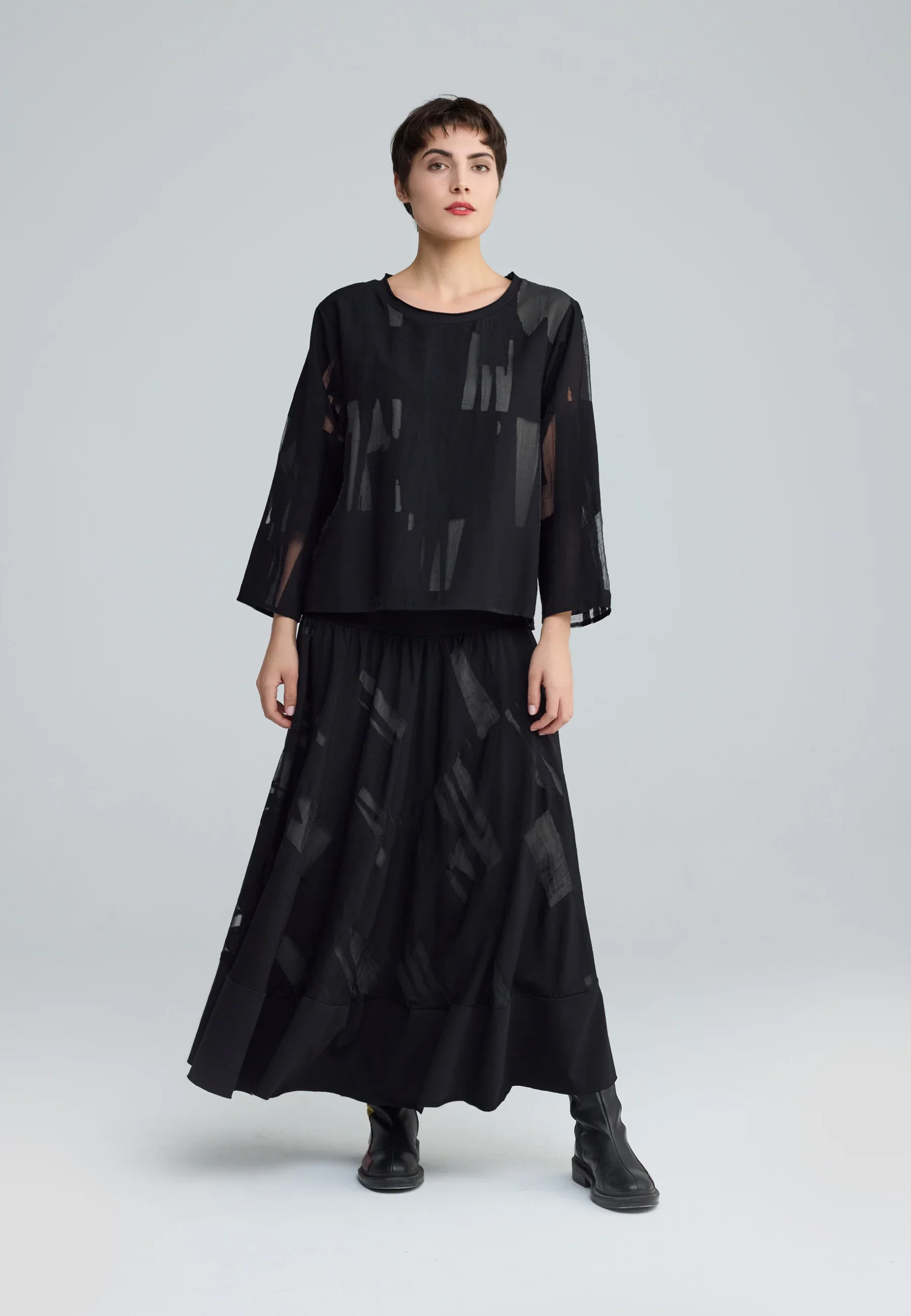 Cascade Calinda Jacquard Maxi Skirt