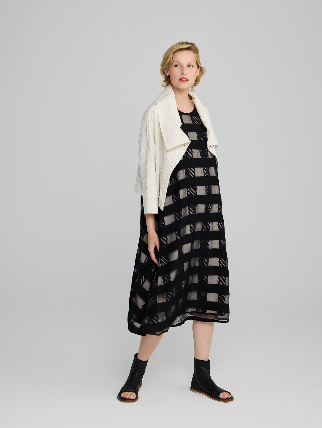 Doodle Squares Overlay Dress | 50% Off