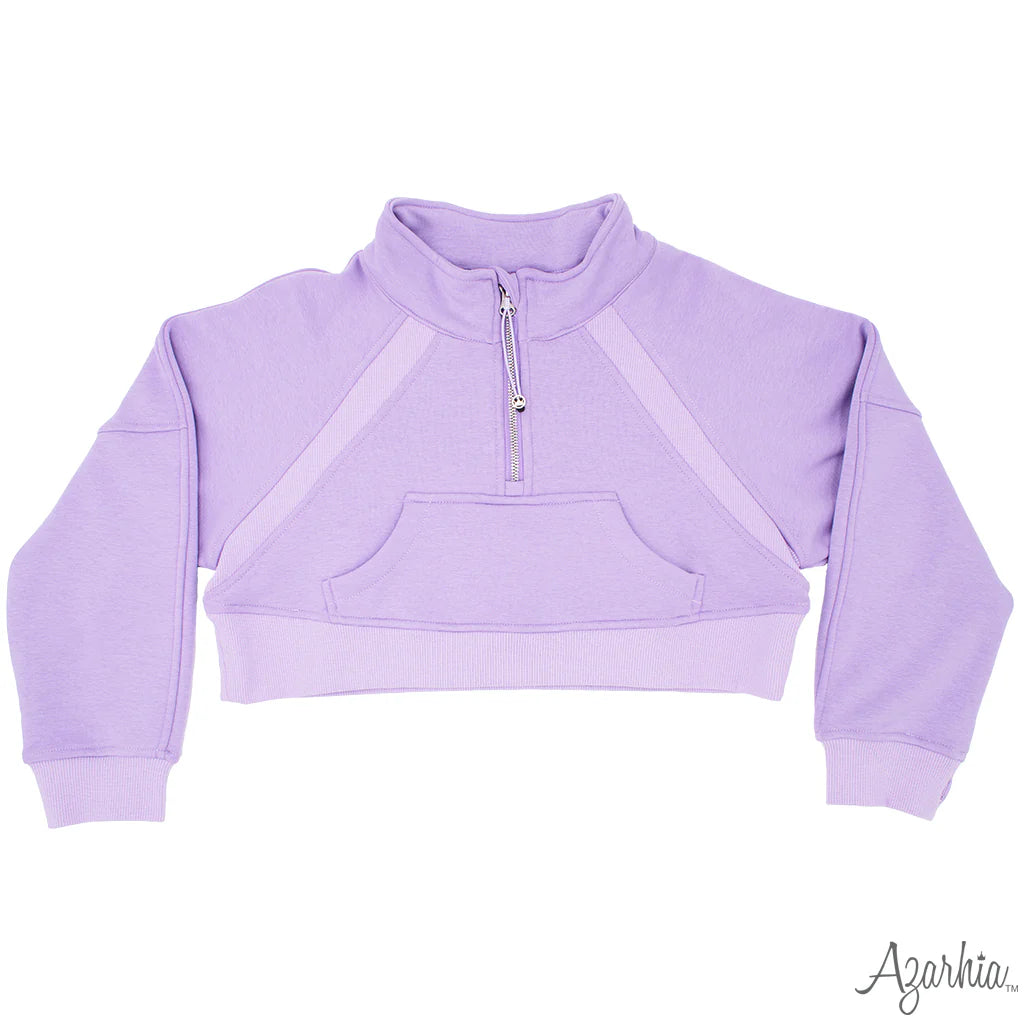 Lavender Oversized Cropped Sweatshirt