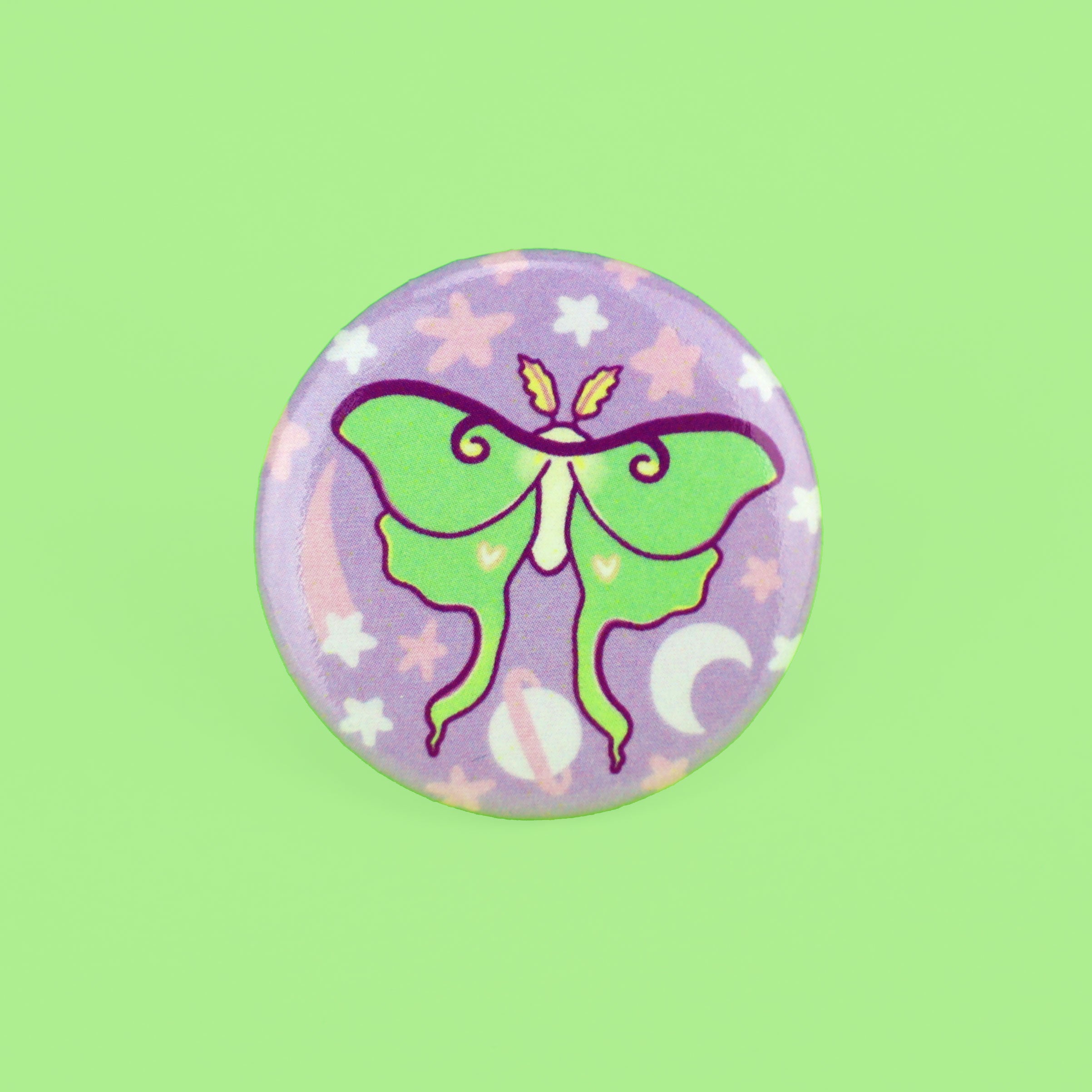 Luna Moth Pinback Button