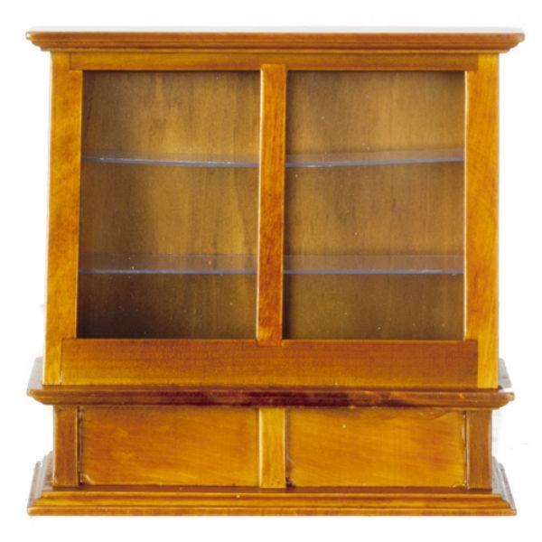 Walnut Dollhouse Miniature  Display Case