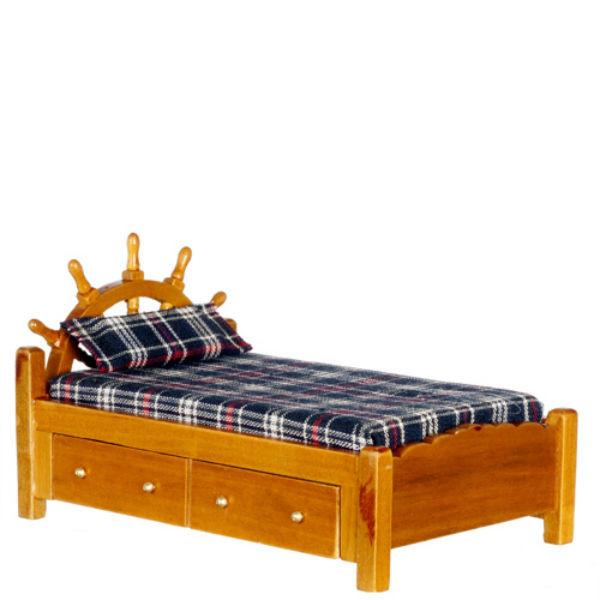 Nautical Dollhouse Miniature Bed